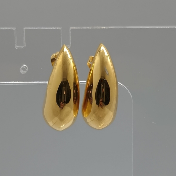 New Teardrop Earrings .925 silver 18K Plated - Picture 3 of 3